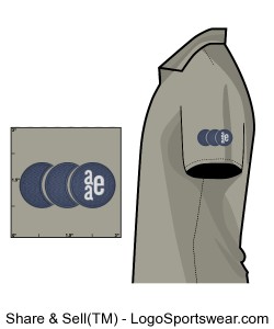 Mens Polo Shirt - Cool Grey Design Zoom